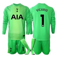 Stroje piłkarskie Tottenham Hotspur Guglielmo Vicario #1 Bramkarskie Koszulka Podstawowej dla dzieci 2025-26 Długi Rękaw (+ szorty)
